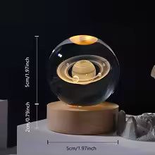 3D Galaxy Crystal Ball – LED Constellation Night Light