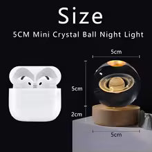 3D Galaxy Crystal Ball – LED Constellation Night Light