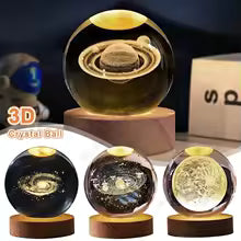 3D Galaxy Crystal Ball – LED Constellation Night Light