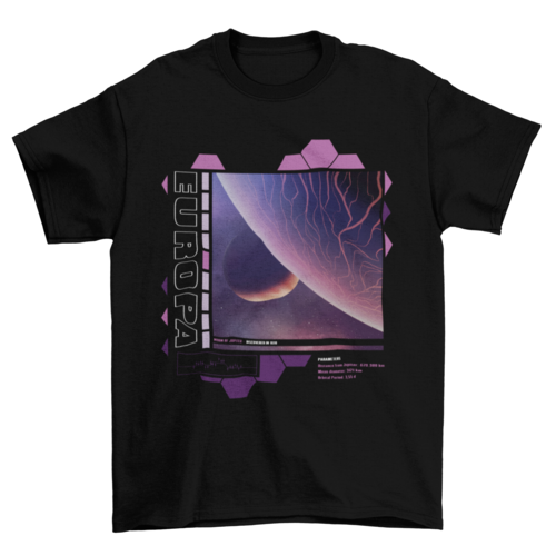 Europa Jupiter's moon t-shirt design