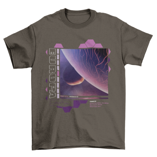 Europa Jupiter's moon t-shirt design