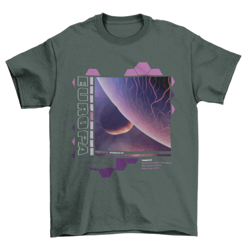 Europa Jupiter's moon t-shirt design