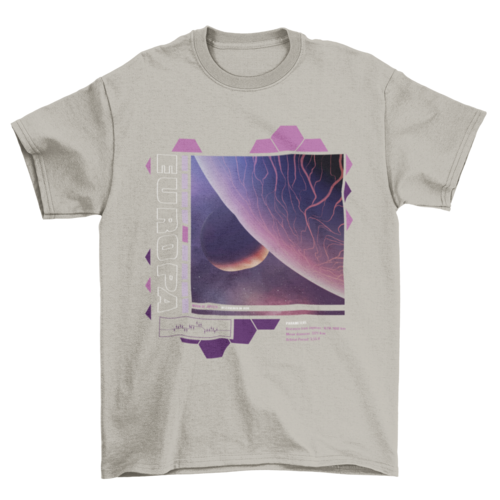 Europa Jupiter's moon t-shirt design