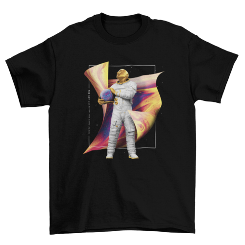Astronaut golden space t-shirt design