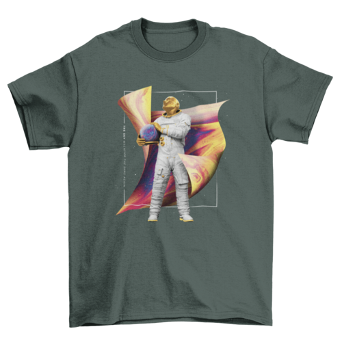 Astronaut golden space t-shirt design