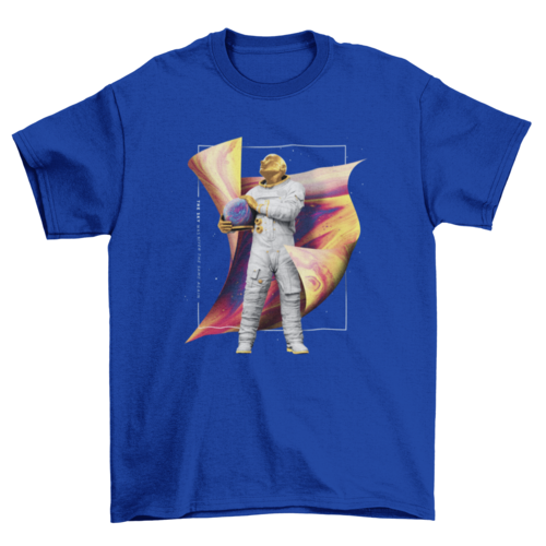 Astronaut golden space t-shirt design