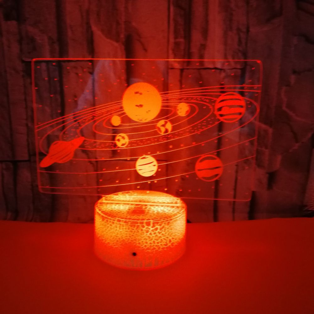 Sistema solare 3D Optical Illusion Lampada Universo Spazio Galaxy Luce di Notte per I Bambini Delle Ragazze Dei Ragazzi come su Compleanni o Le Vacanze regali