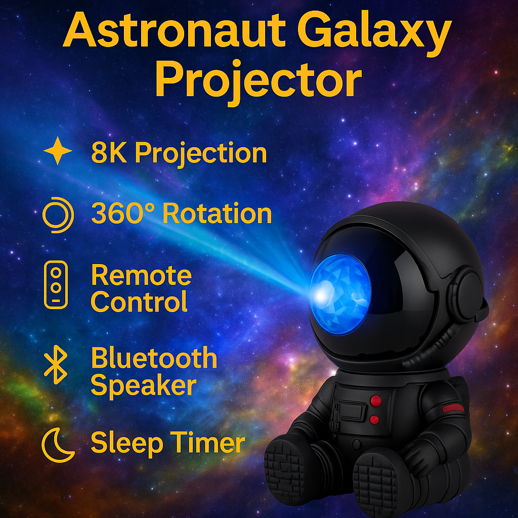 Astronaut Galaxy Projector – Nebula Night Light for Kids & Sci-fi Lovers