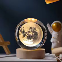 3D Galaxy Crystal Ball – LED Constellation Night Light