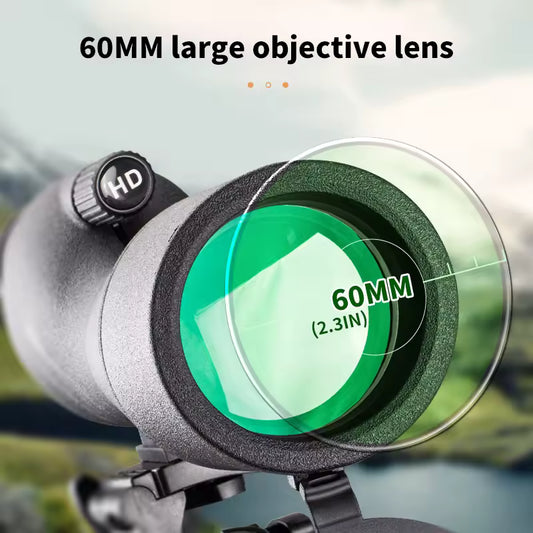 HD Monocular Telescope – 25-75x Zoom, 60mm Lens, IPX4 Water-Resistant