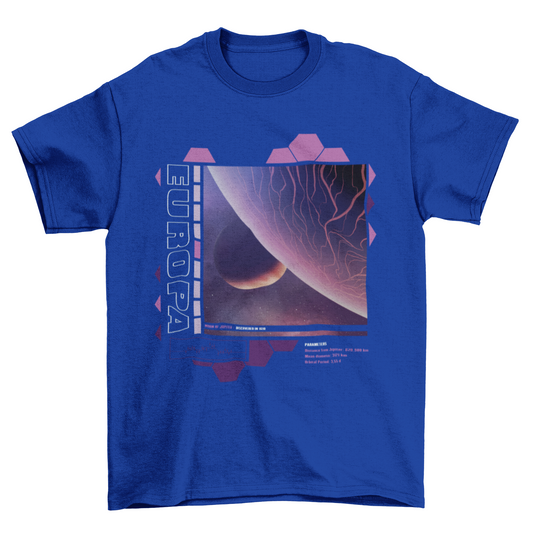 Europa Jupiter's moon t-shirt design