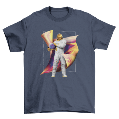 Astronaut golden space t-shirt design